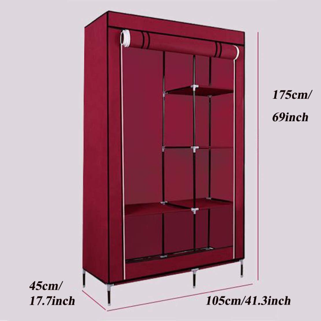 2 Column clothes Wardrobe, Portable fabric Wardrobe for Clothes happyhome