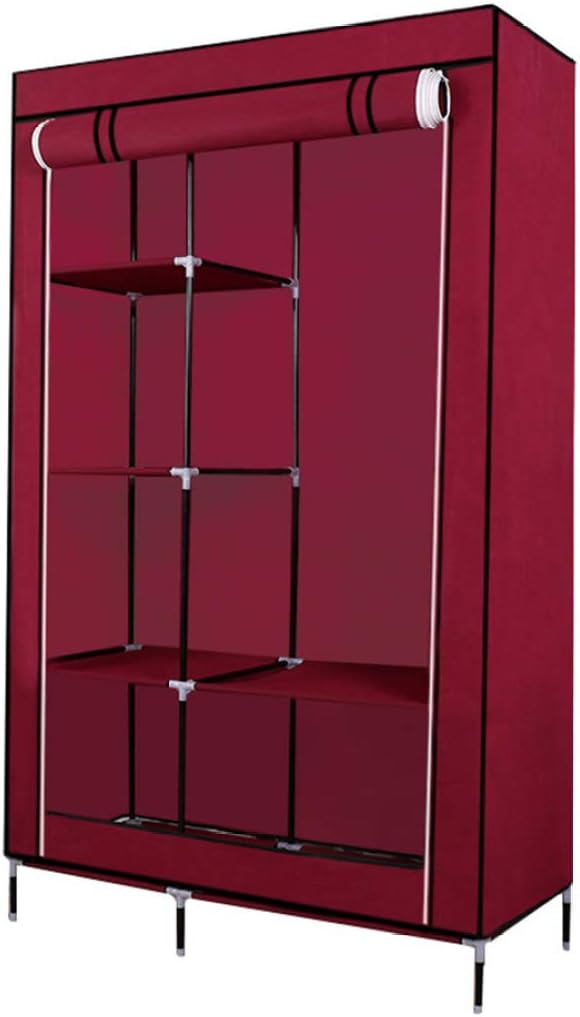 2 Column clothes Wardrobe, Portable fabric Wardrobe for Clothes happyhome