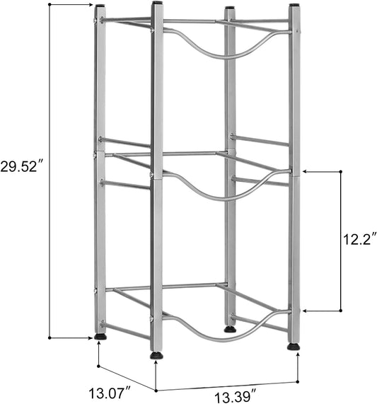 3 Tier Bottle Rack, Metal Water Bottle Holder Storage Rack happyhome