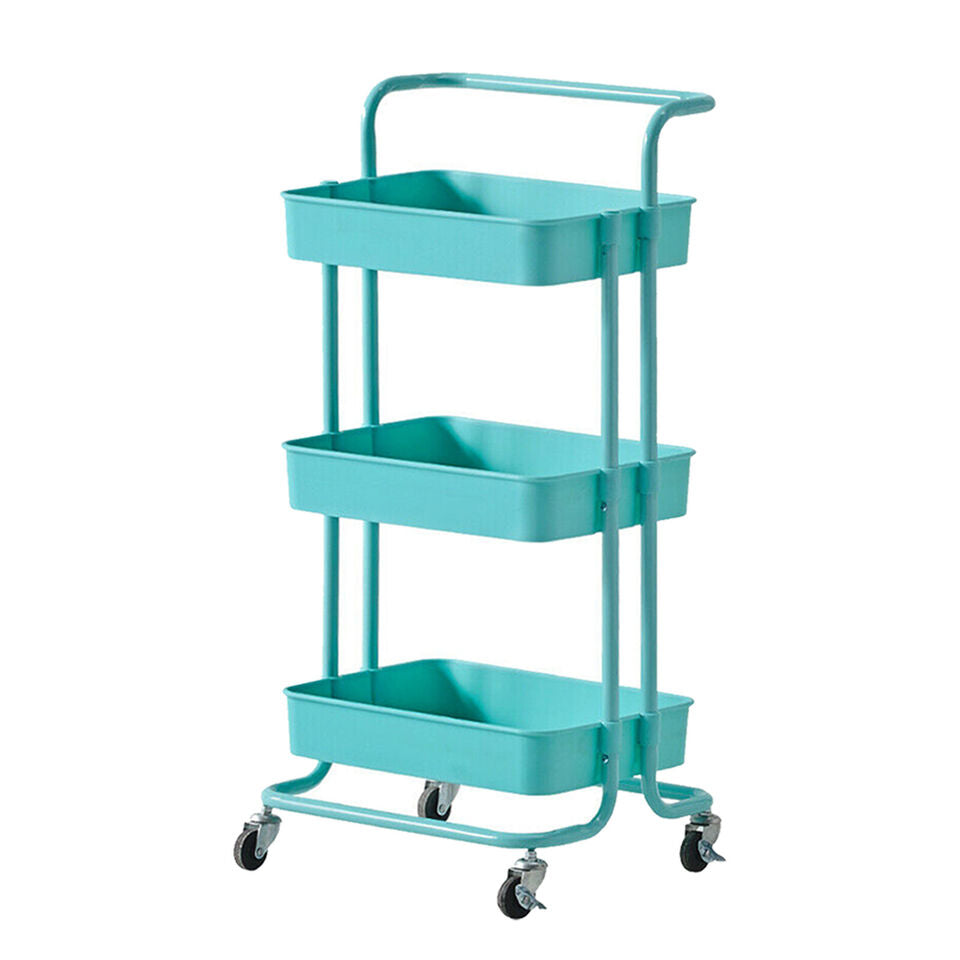Short Rack Trolley 3 Tier Trolley Rack | Kitchen Trolley Cart – happyhome