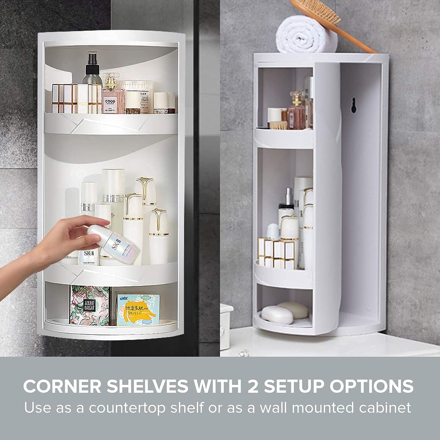 3 tier Shower Storage, Bathroom Corner Shelf happyhome