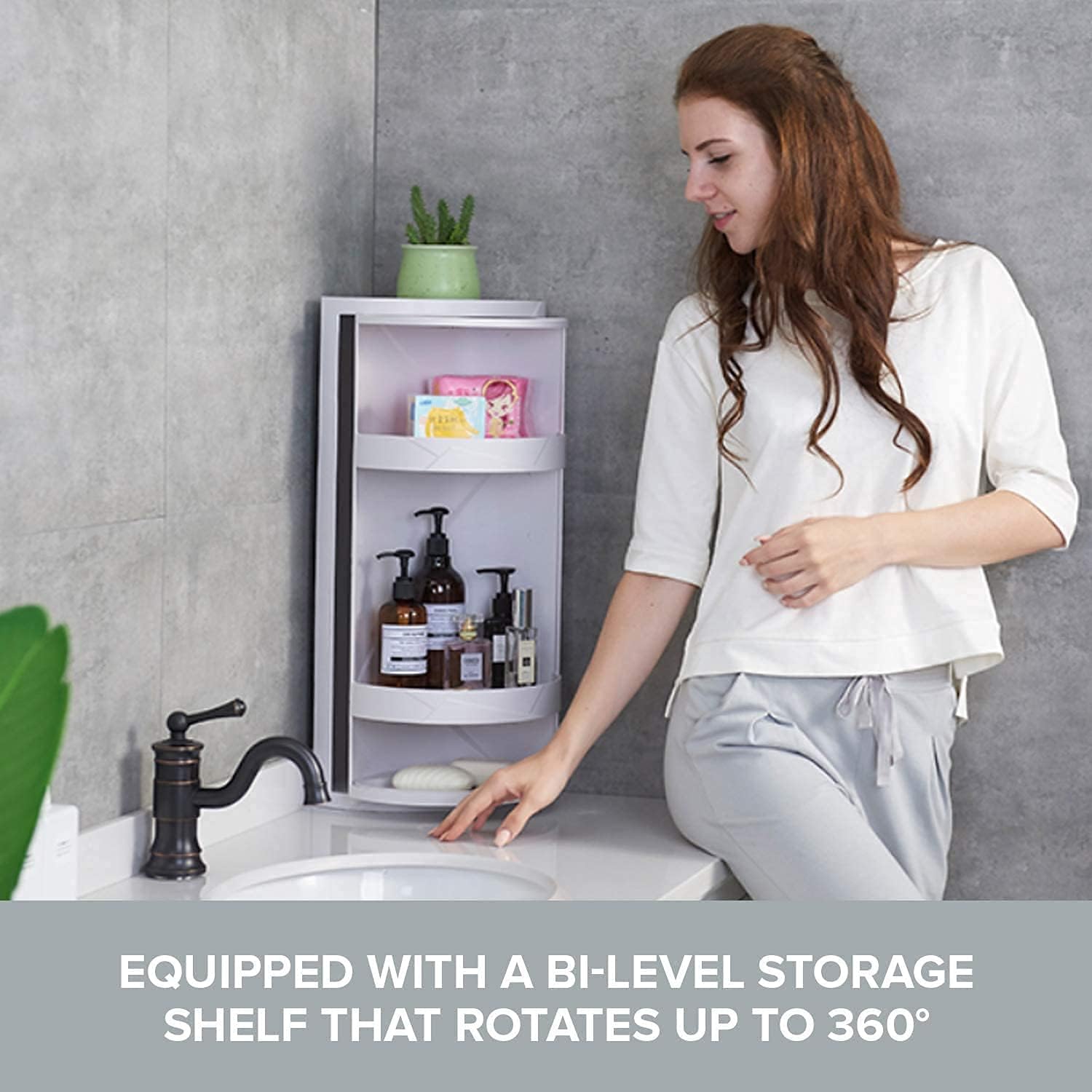 3 tier Shower Storage, Bathroom Corner Shelf happyhome