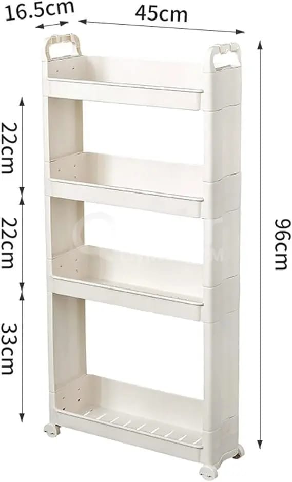 4 Layer Multi Functional Plastic Rack, 4 Tier Plastic Storage Shelf happyhome