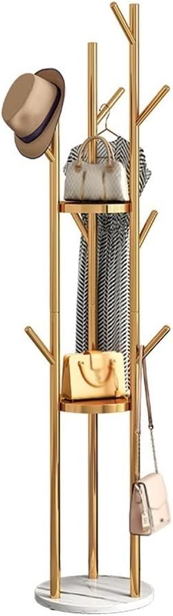 3 Pole Clothes Hanger with Marble Base, 3-Pole Garment Stand