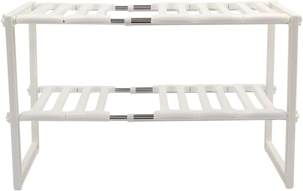 Kitchen Shelf Expandable, 2 Tiers Expandable Kitchen Storage Multi-Functional Rack