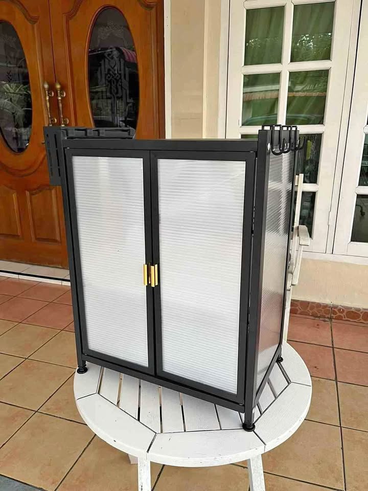 Kitchen Worktop Storage Cabinet, Closed Dish Cabinet with Door