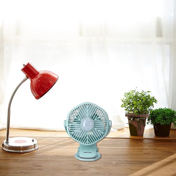 5 inch Rechargeable Powerful Table Fan With LED, Table Fan with Light happyhome