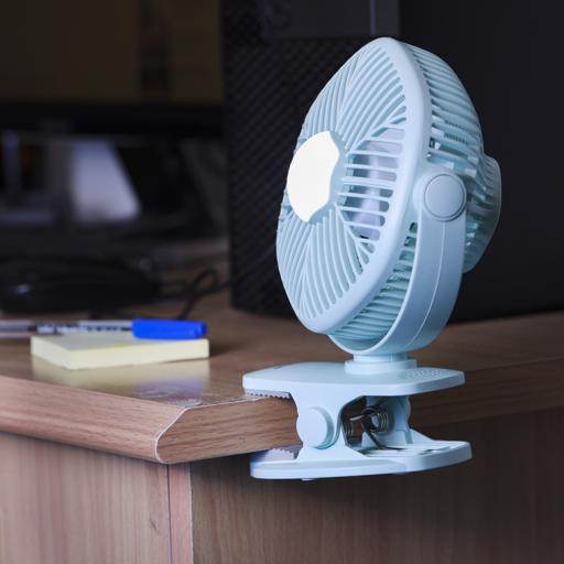 5 inch Rechargeable Powerful Table Fan With LED, Table Fan with Light happyhome