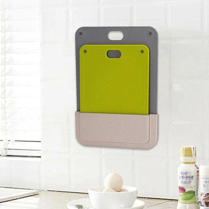 ألواح تقطيع بلاستيكية مع خزانة تخزين