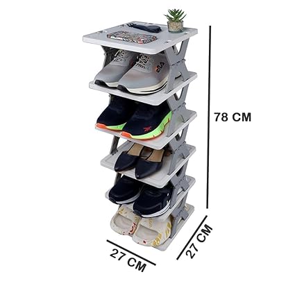 Foldable Shoe Rack , Plastic Vertical Shoe Holder