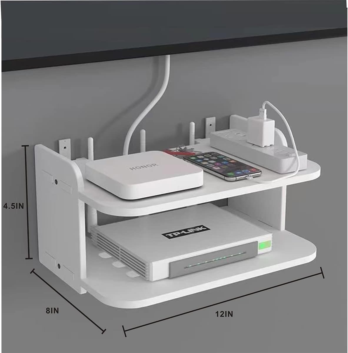 Wall Hanging Router Shelf, Wi-Fi Router Shelf