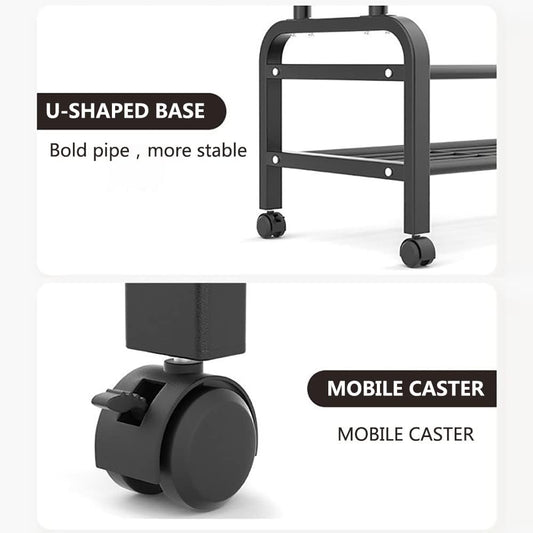 Clothes Hanger with Shelves, Garment Rack with shelves and wheels