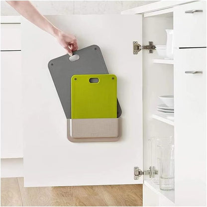 ألواح تقطيع بلاستيكية مع خزانة تخزين