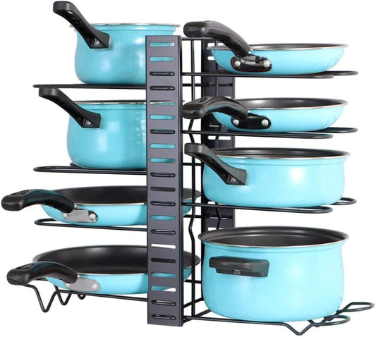 Pots and Pans Organizer , Adjustable Pan Organizer