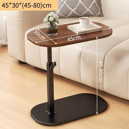 Height Adjustable C Shaped Table, Sofa Side Table