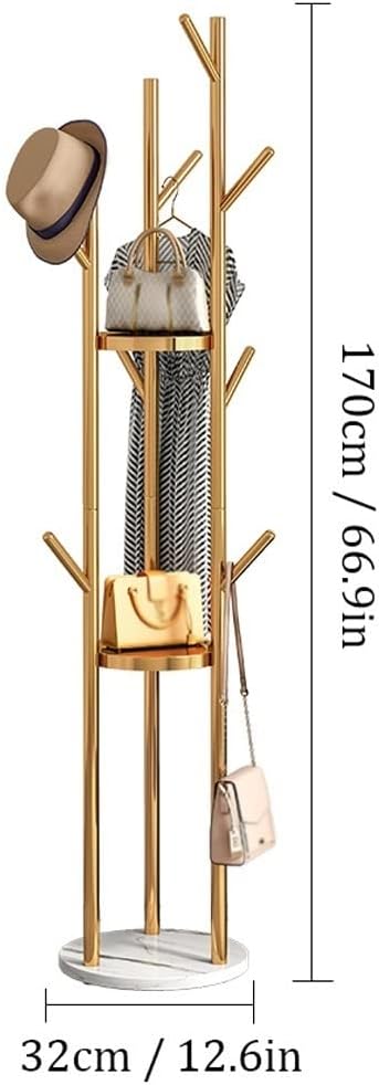 3 Pole Clothes Hanger with Marble Base, 3-Pole Garment Stand