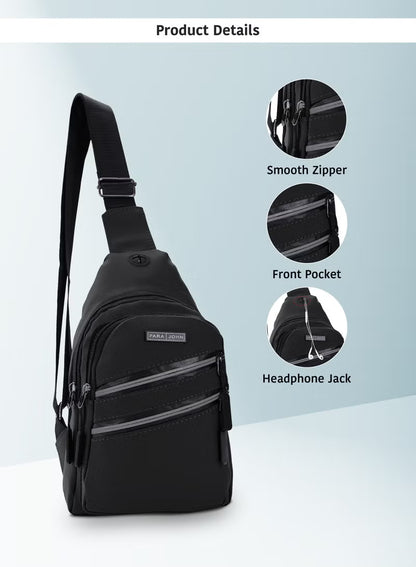 Parajohn Anti-Theft Crossbody Sling Bag | Oxford Shoulder Chest Pack for Youth