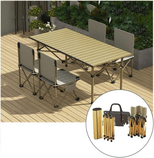Foldable Camping Table with Chairs, Camping Table Set