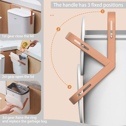 سلة مهملات معلقة للمطبخ، صندوق قمامة مثبت على الحائط