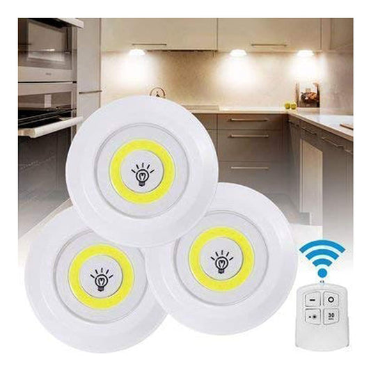 3 Sets of LED Puck Lights, Stick-On LED Light