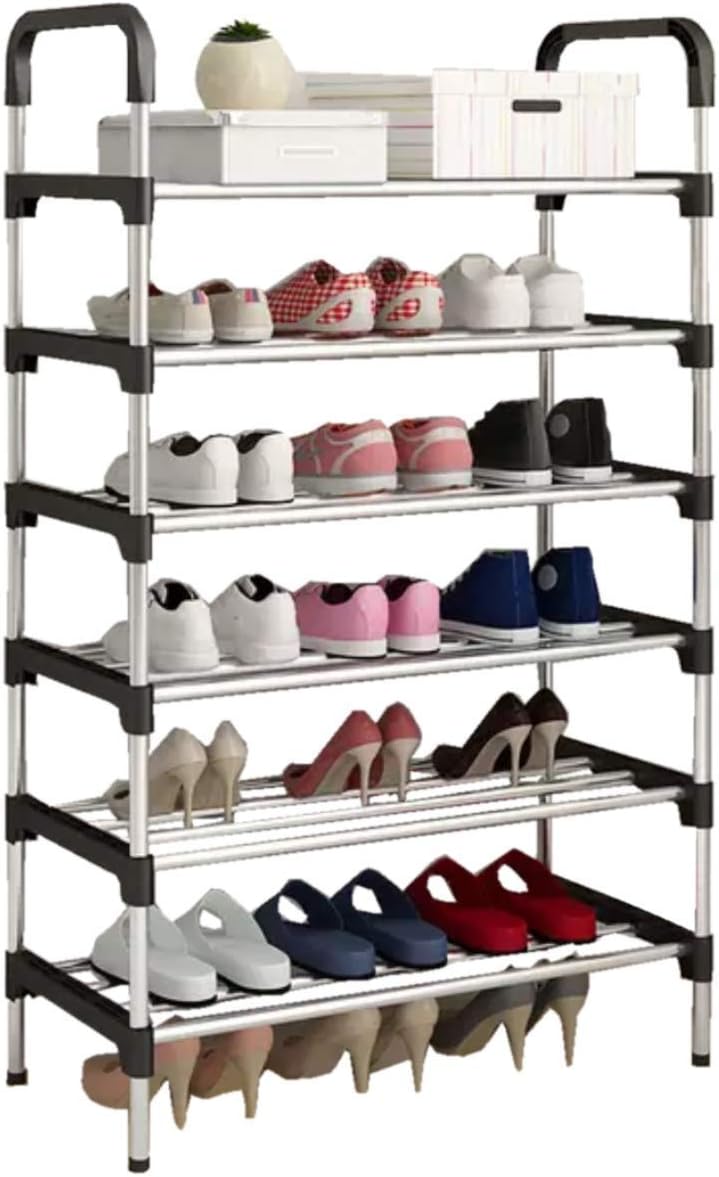 6 Tiers Shoe Rack Metal Shoe Rack, Simple Shoe Rack