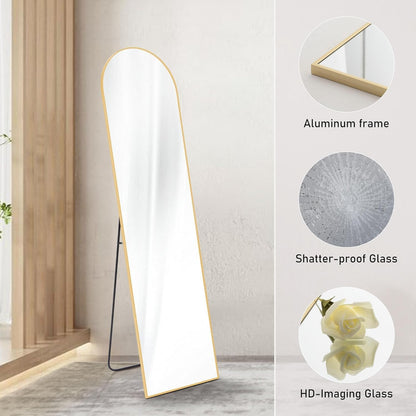 Full Length Mirror Arched Gold Frame, Full Length Mirror