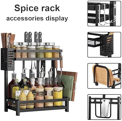 2 Layer Multifunctional Spice Rack, Spice Organizer