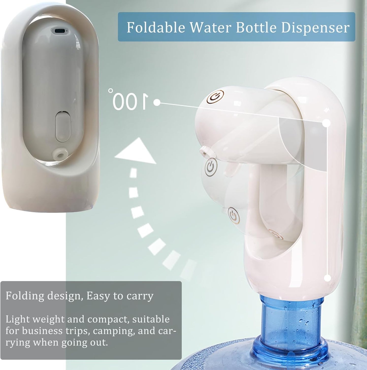 Foldable Water Dispenser, Portable Electric Water Dispenser,