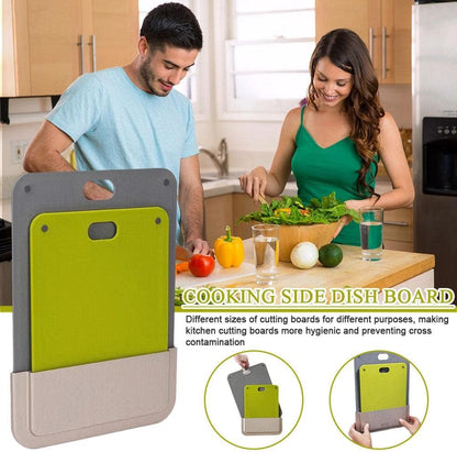 ألواح تقطيع بلاستيكية مع خزانة تخزين