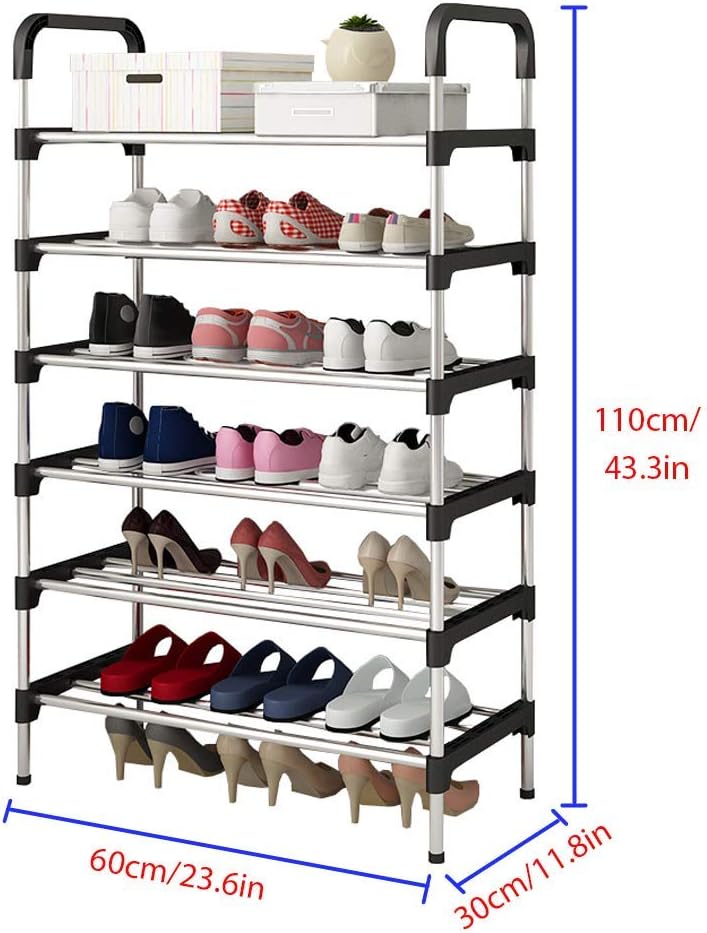 6 Tiers Shoe Rack Metal Shoe Rack, Simple Shoe Rack