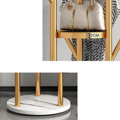 3 Pole Clothes Hanger with Marble Base, 3-Pole Garment Stand