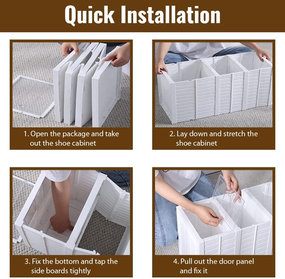 6-Tier Foldable Shoe Storage Cabinet, Foldable Shoe Rack Organizer