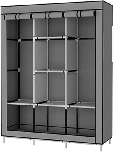 3 Column Cloth Wardrobe, Portable Fabric Wardrobe for Clothes