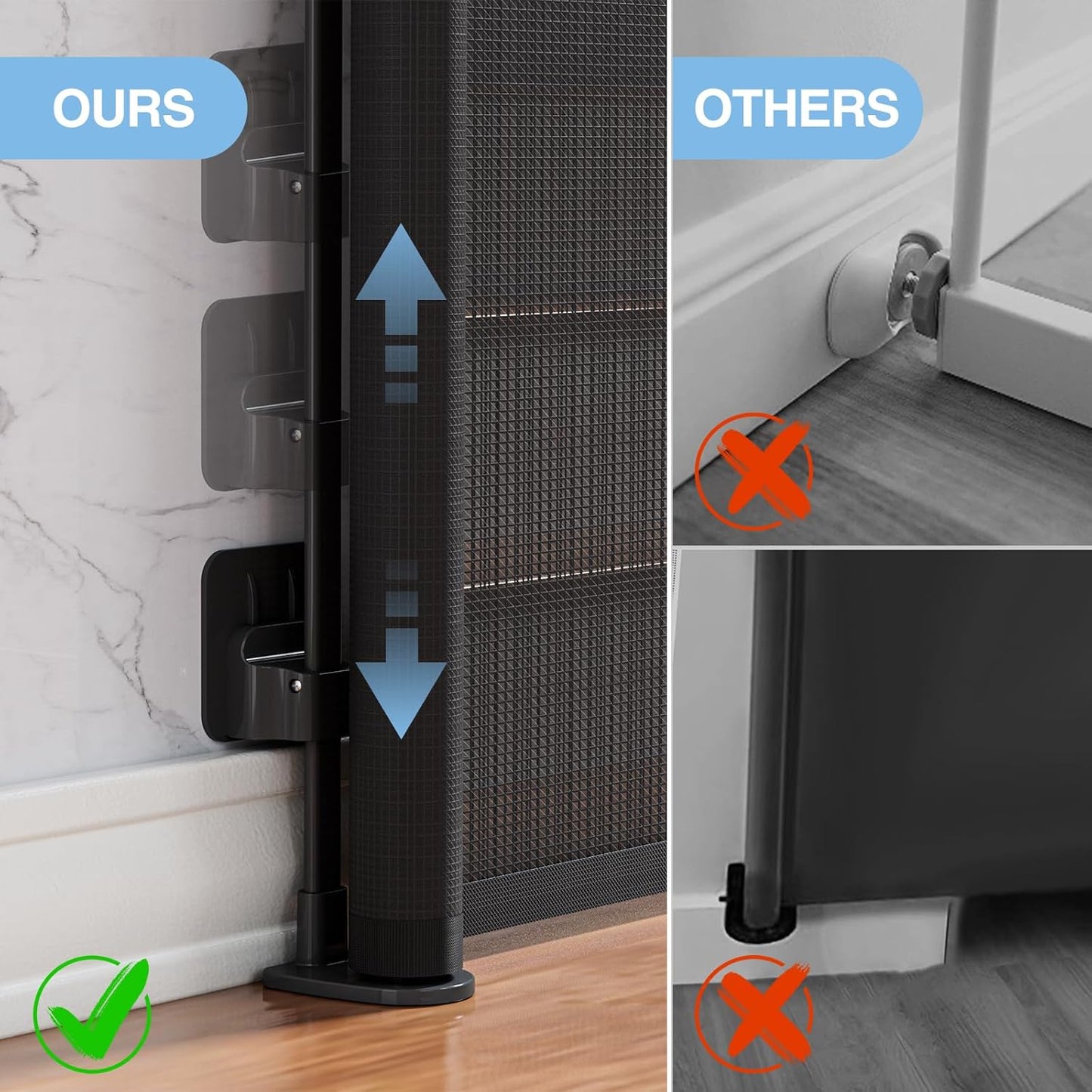 Retractable Baby Gates for Stairs, RollAway Safety Gate
