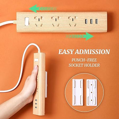 1 قطعة من حامل المقبس، حامل القابس اللاصق الذاتي