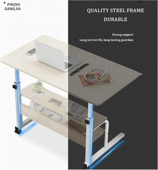 Adjustable Laptop Table with Storage Shelf, Adjustable Laptop Desk