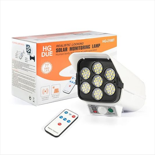 Solar Monitoring Lights, Solar Security Wall Lights with Remote