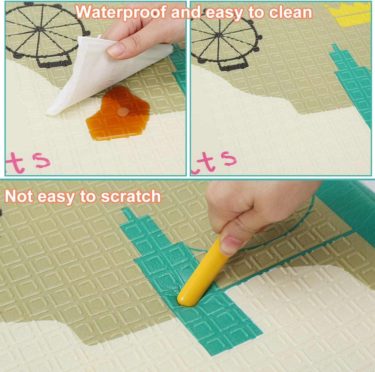 Kids Play Mat, Waterproof Baby Mat