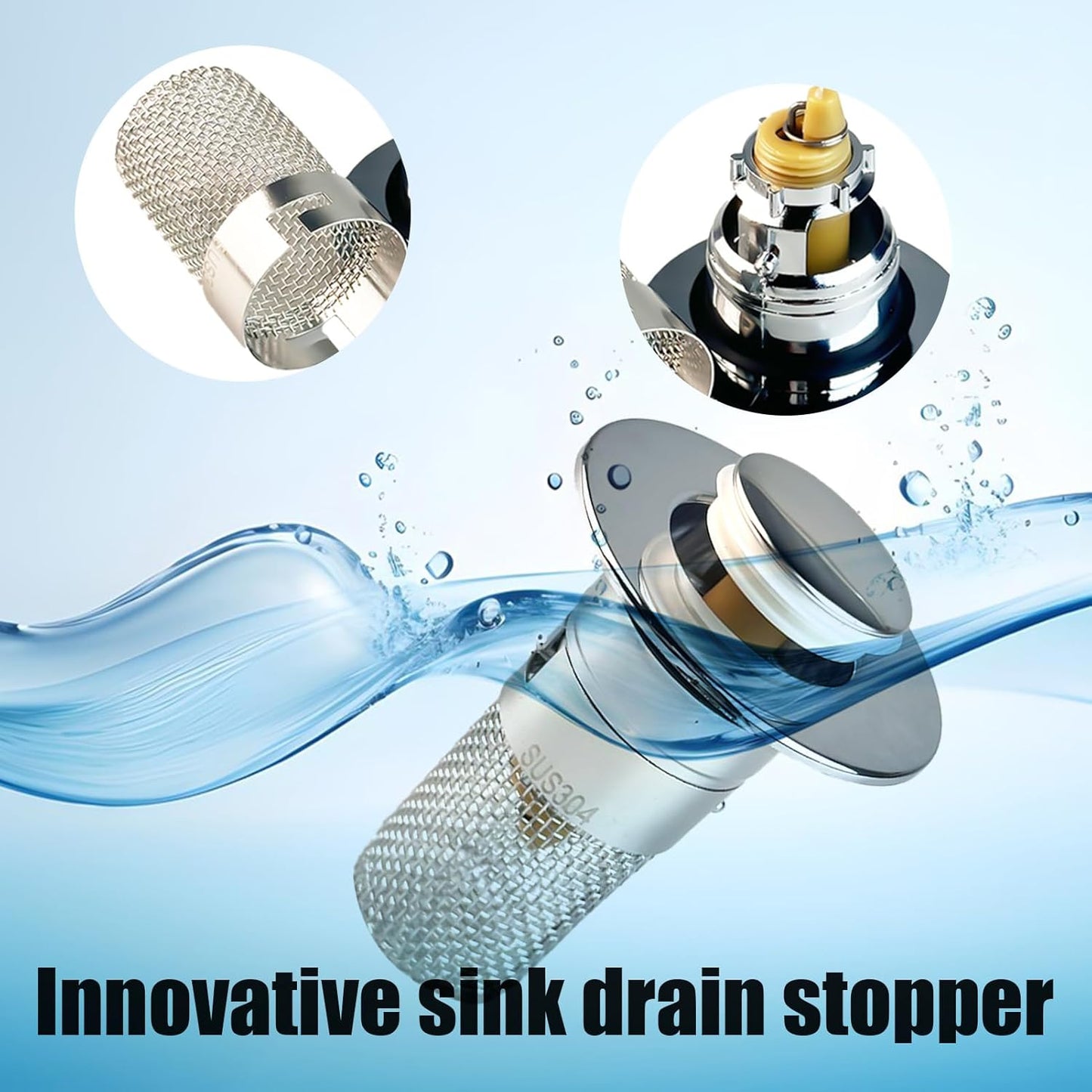 2 Pcs Drain Plug Sink , Drain Strainer