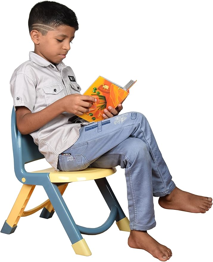 Foldable Kids Plastic Chair, Back Support Strong and Durable Plastic Chair