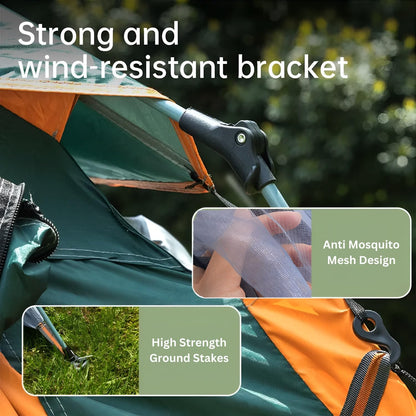 Waterproof Family Camping Tent, Automatic Pop-Up Tent