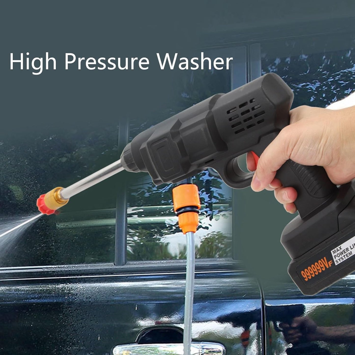 Rechargeable Car Wash Gun, Portable Cordless Power Washer