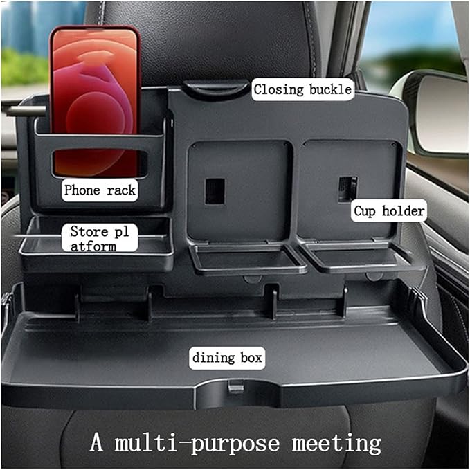 Travel Dining Tray, Folding Food Cup Tray Car