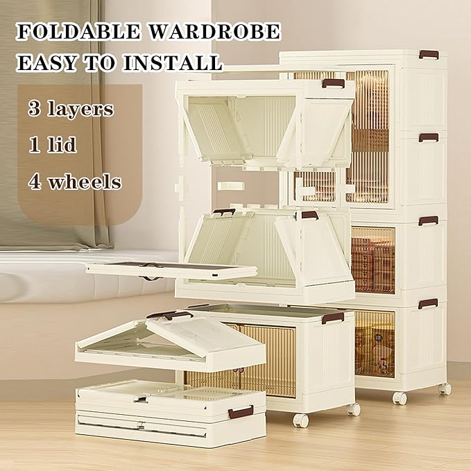 Foldable Kids Wardrobe , Baby Clothes Cabinet