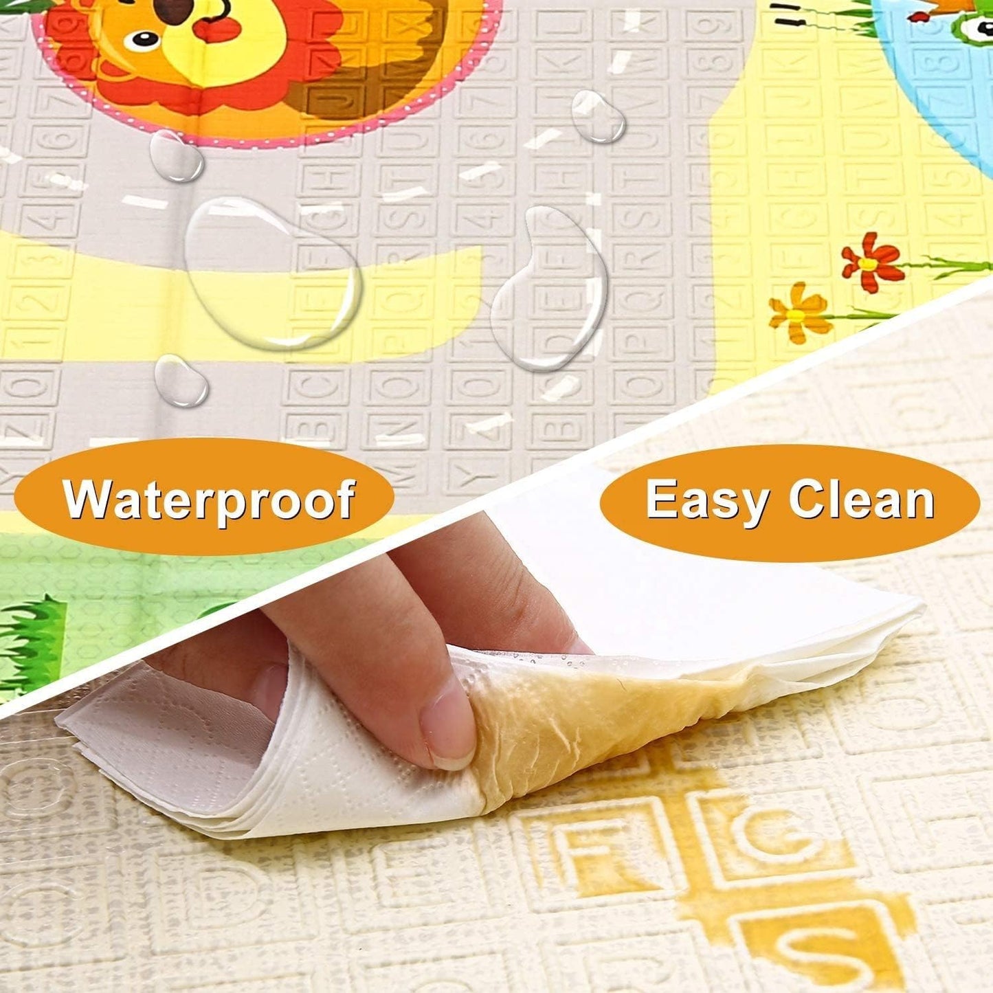 Kids Play Mat 150x180,Waterproof Baby Mat for Babies, Infants, Toddlers