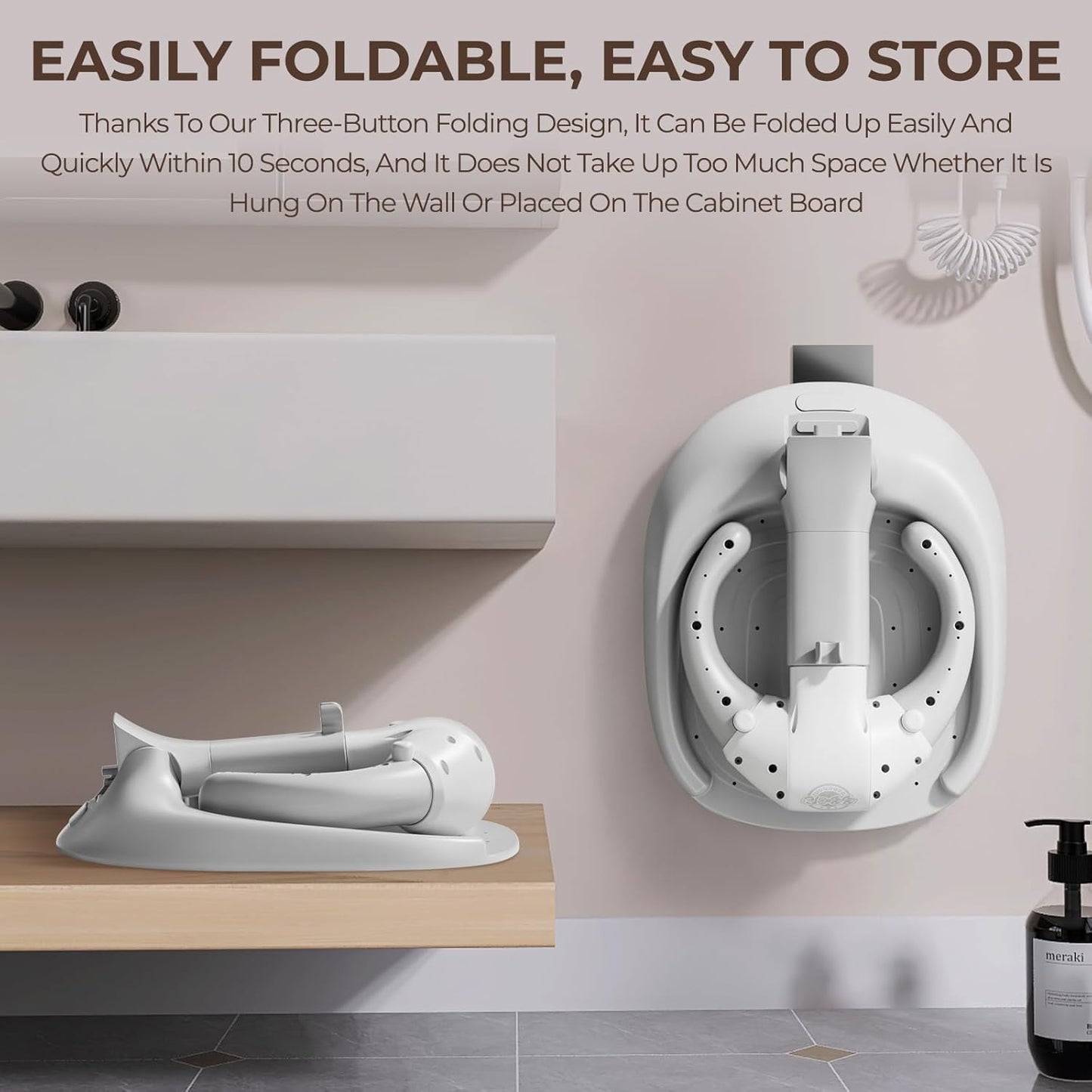 Baby Bath Stand, Foldable Baby Shower Stand