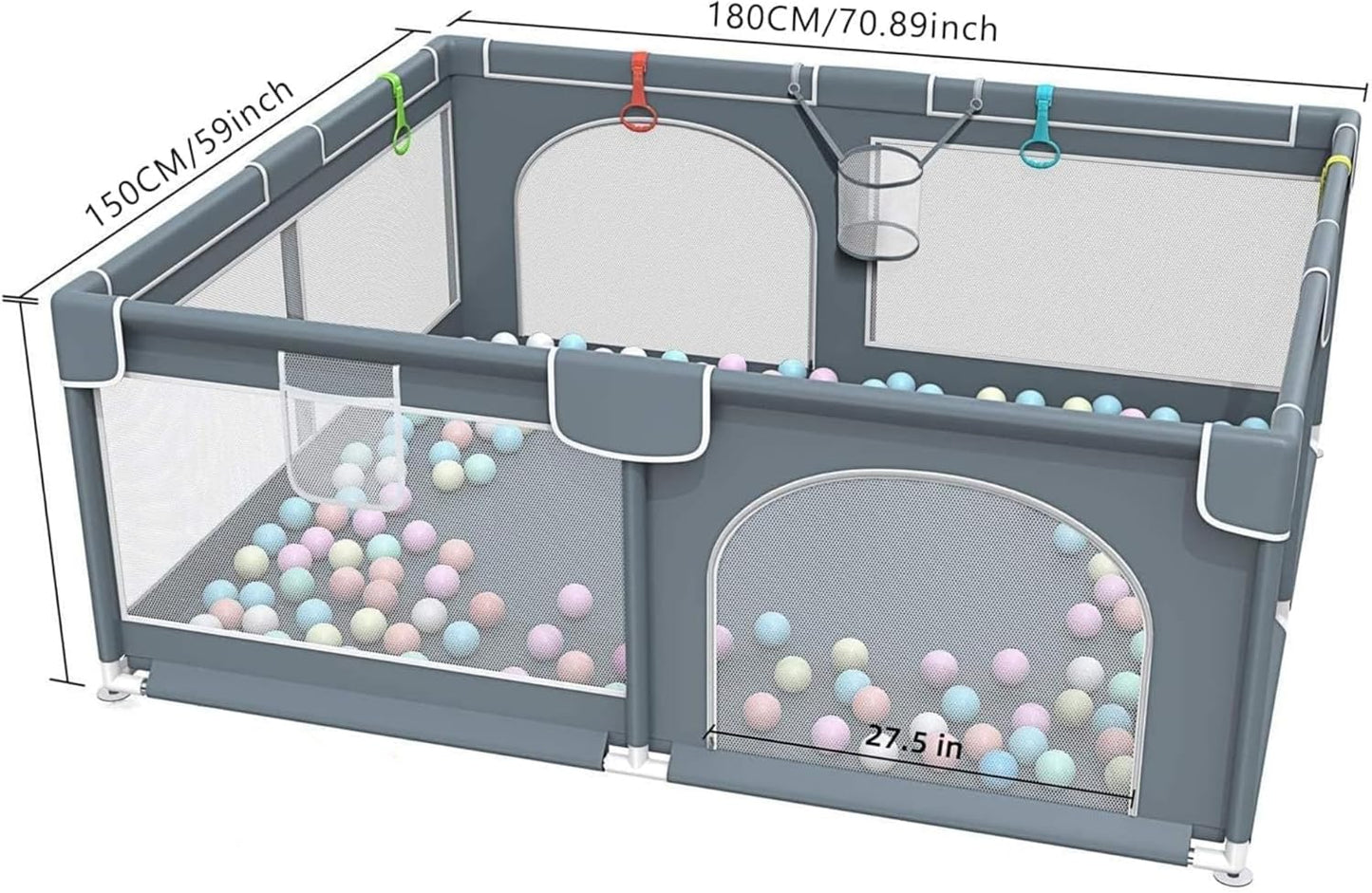 Baby Playpen Large,Play Yard Playpen for Babies and Toddlers with Ball