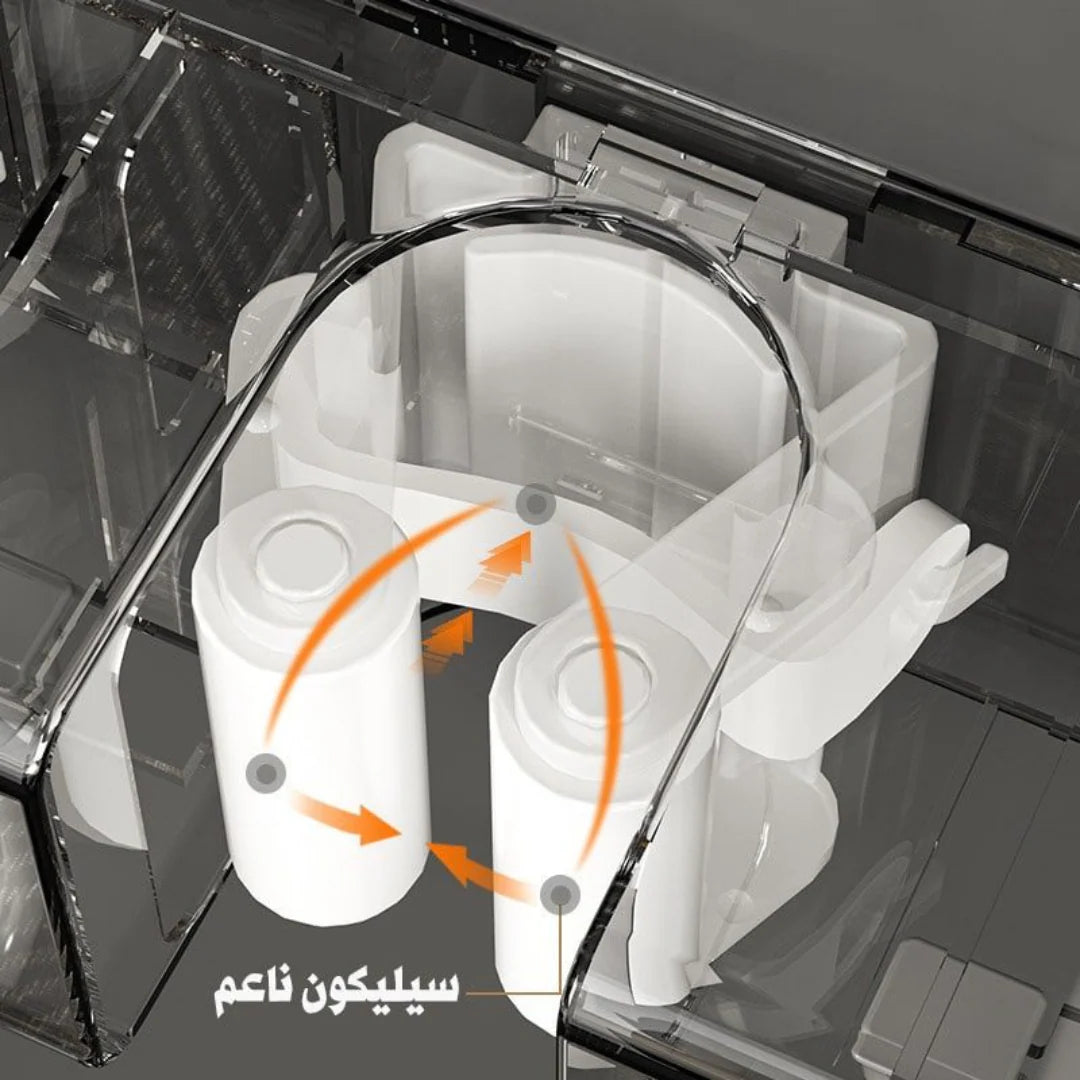 Wall-Mounted Mop Holder, Adhesive Broom and Mop Holder