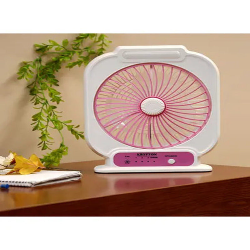 8 inch Rechargeable Powerful Table Fan With LED , Table Fan with light happyhome