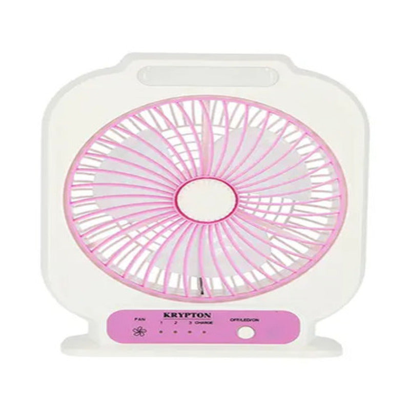 8 inch Rechargeable Powerful Table Fan With LED , Table Fan with light happyhome